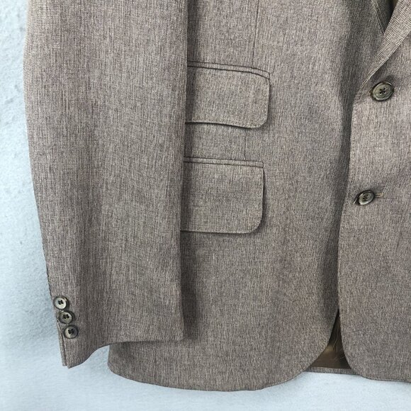 Vintage Levis Blazer  Mens 42L Long Brown Knit Sport Coat Jacket Retro Office - Picture 12 of 16